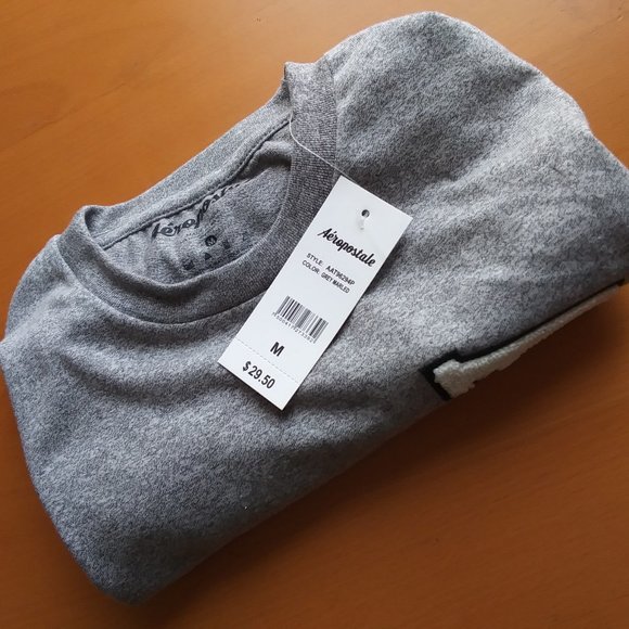 Aeropostale T-shirt  |  Grey Marled  |  Mens Med - Picture 4 of 6